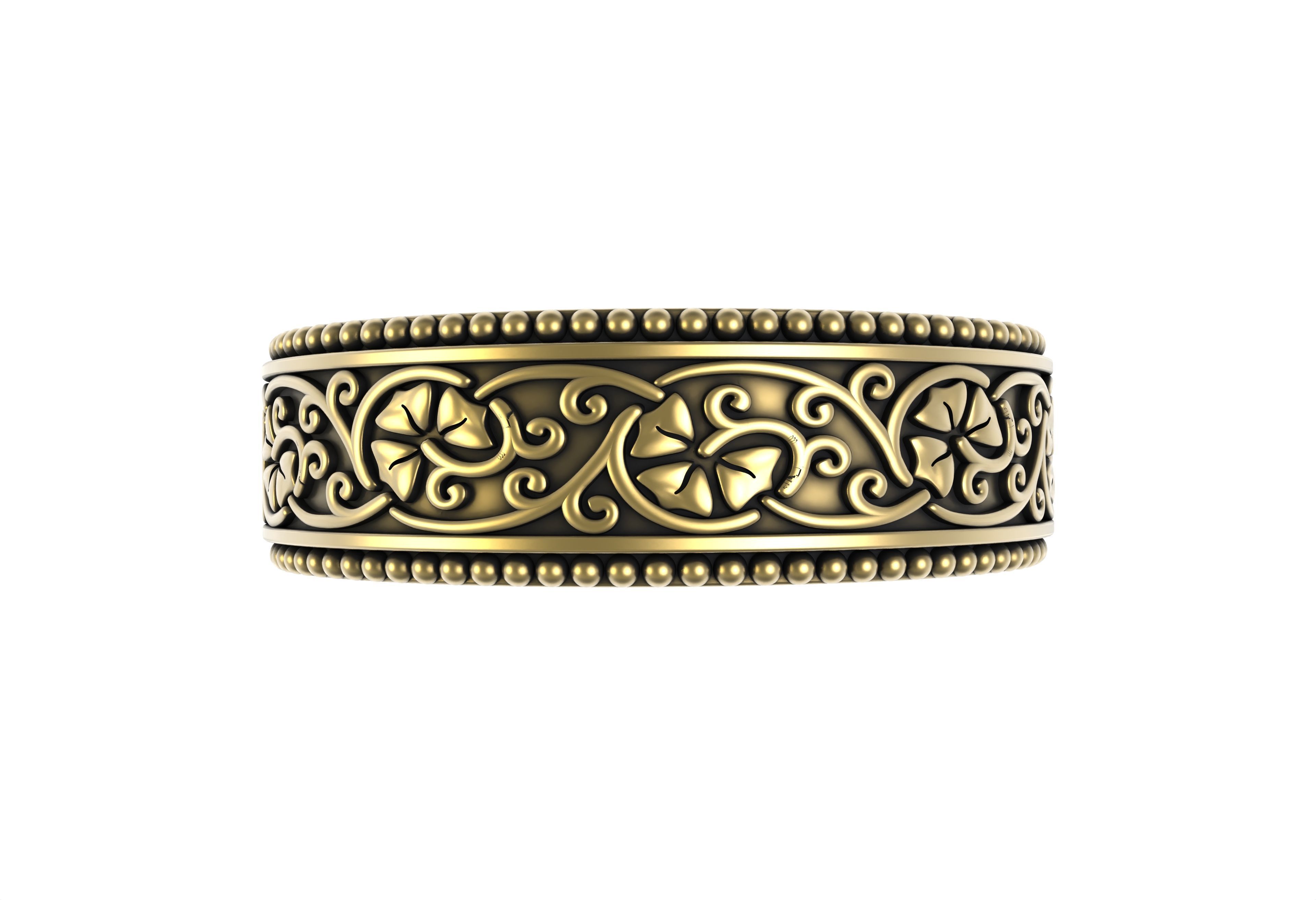 Vintage Filigree Eternity Band 3D print model_4