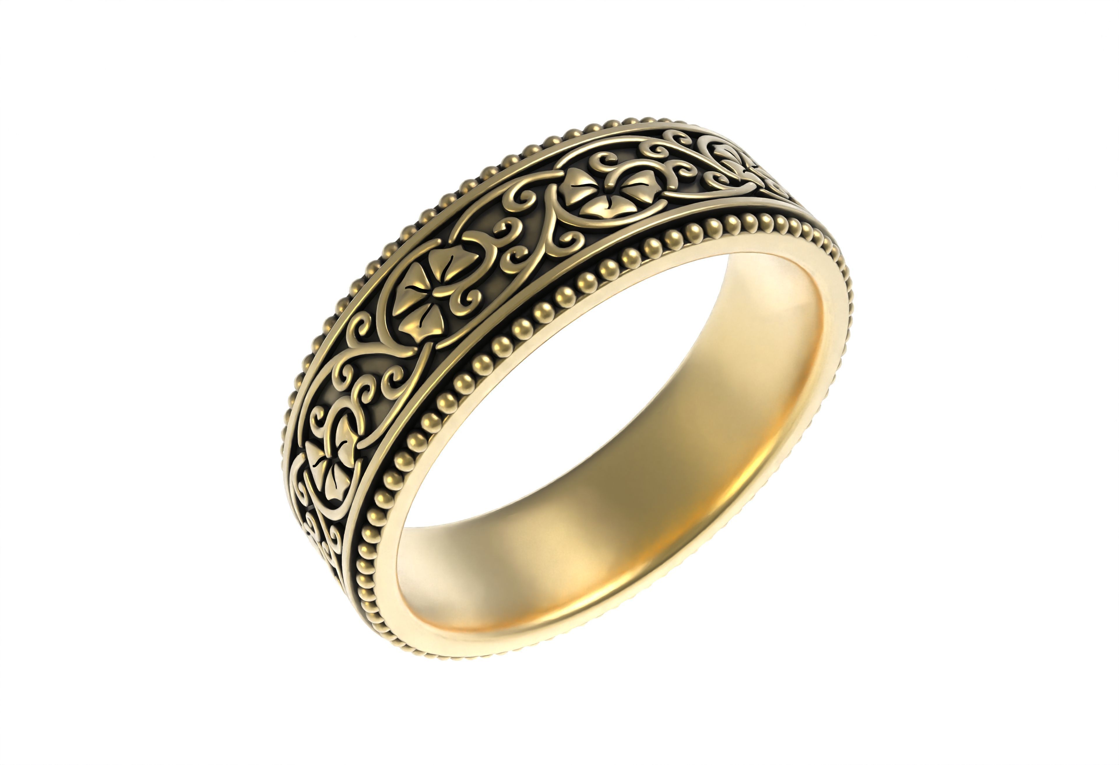 Vintage Filigree Eternity Band 3D print model_2