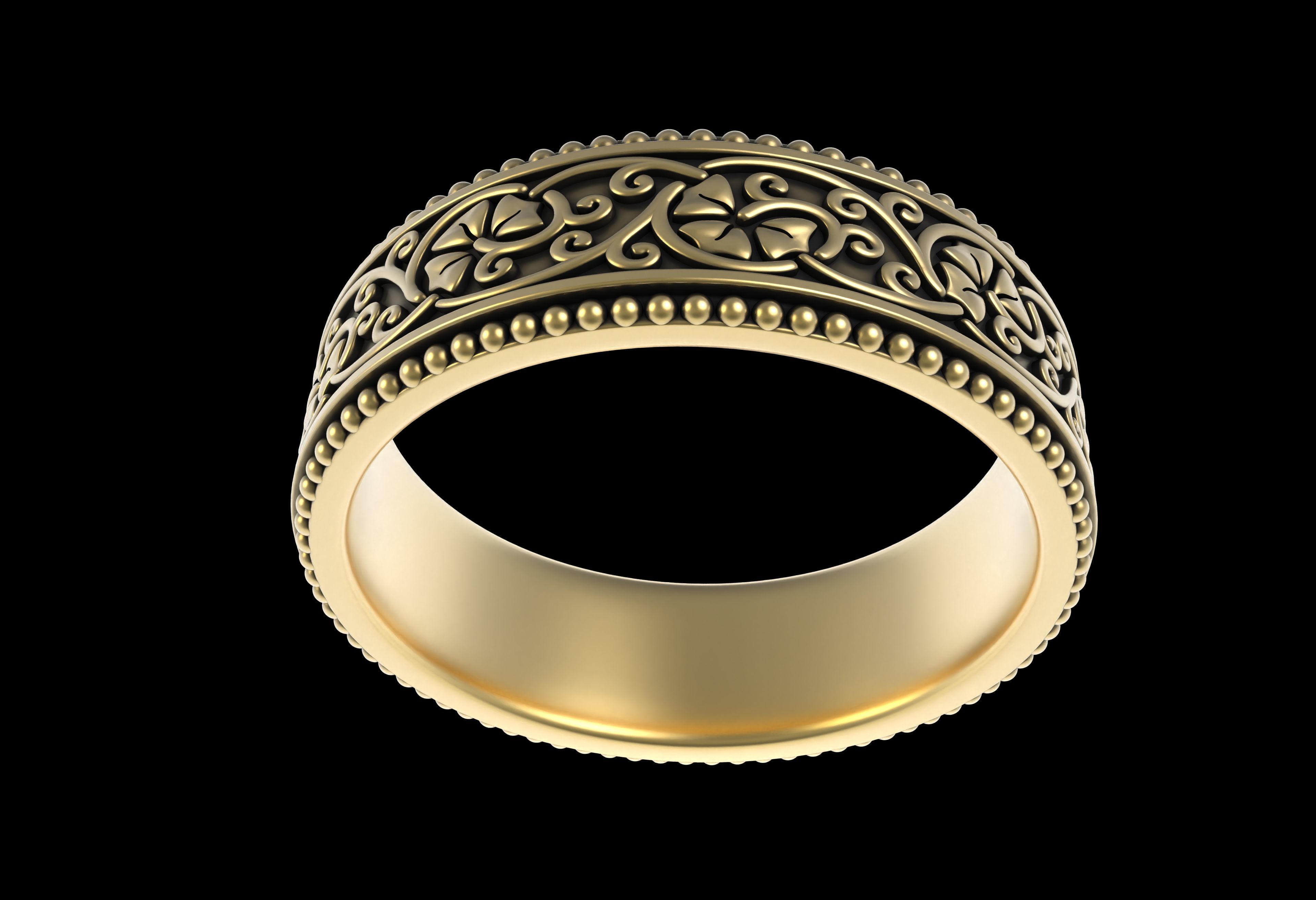 Vintage Filigree Eternity Band 3D print model_23