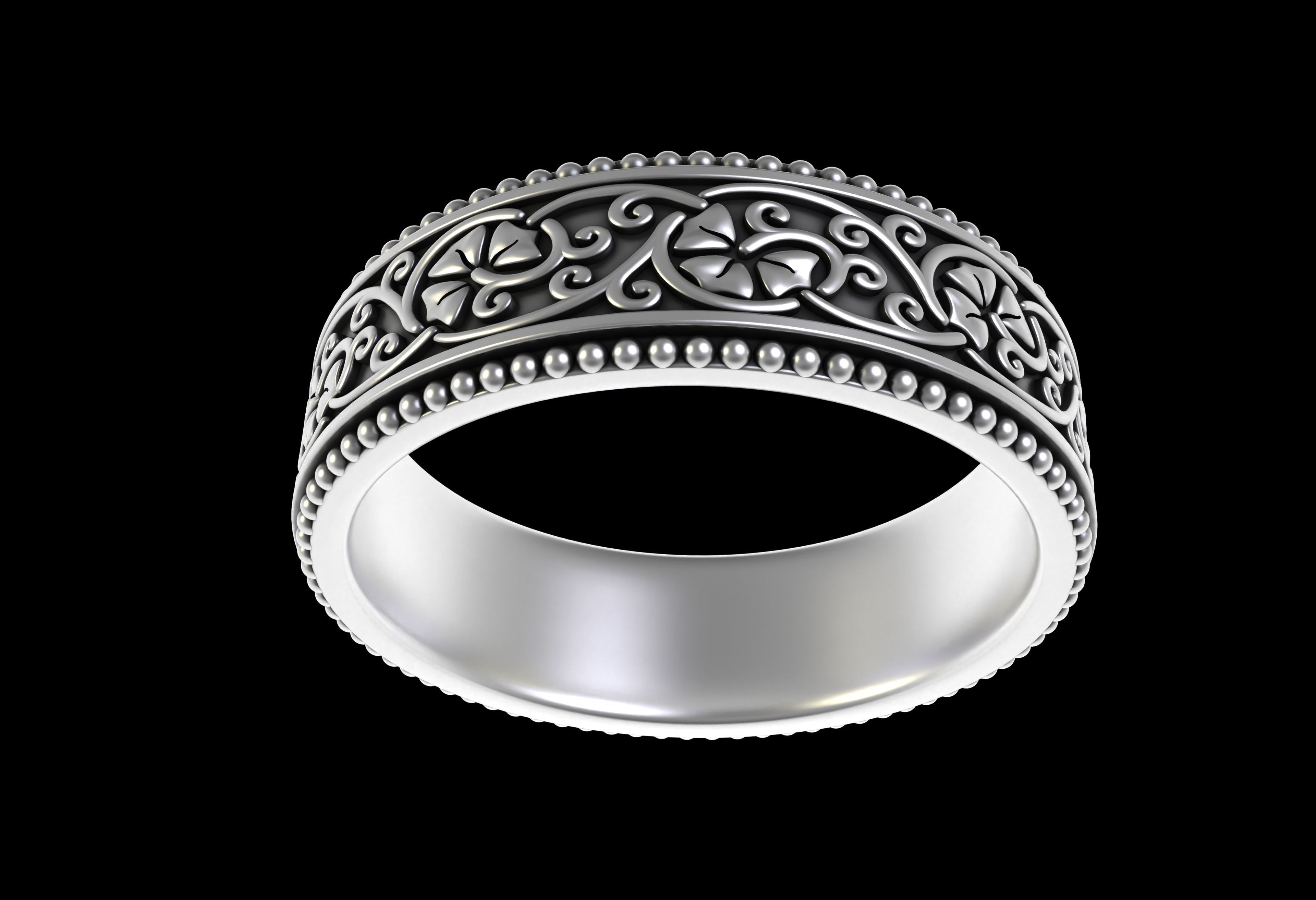 Vintage Filigree Eternity Band 3D print model_20
