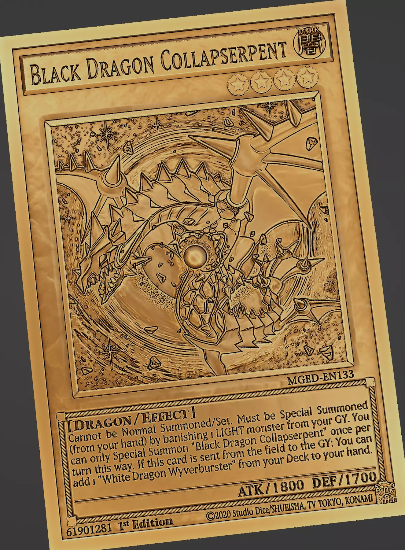 Black Dragon Collapserpent - yu-gi-oh Free 3D print model