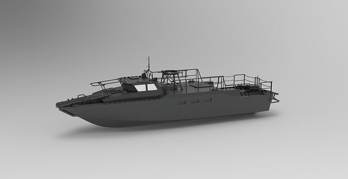High speed Combat Boat 3D model