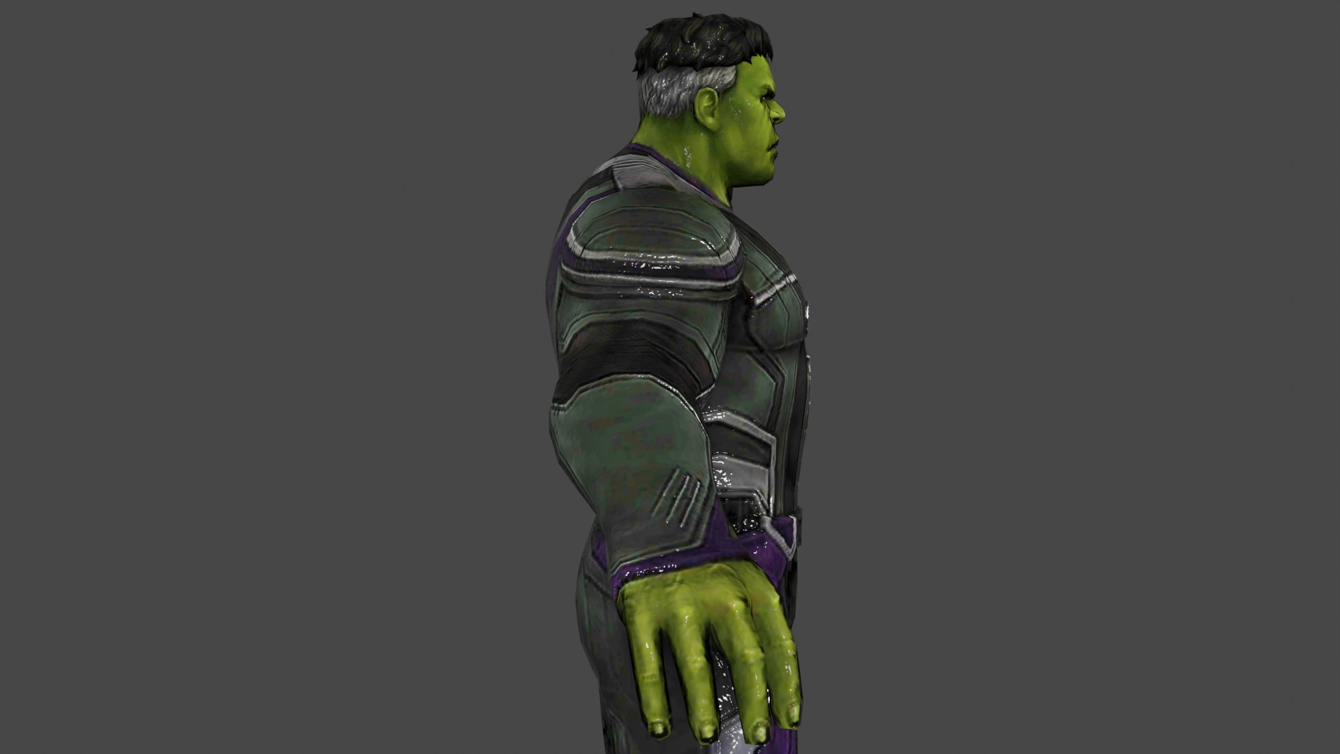 Incredible Hulk Low-poly 3D model_3