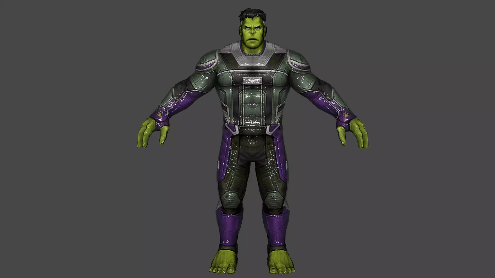 Incredible Hulk Low-poly 3D model_0