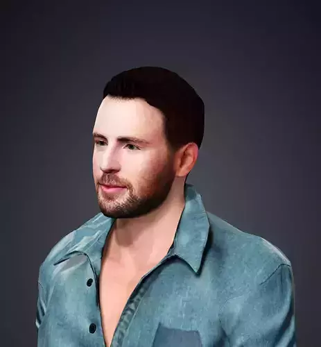 Chris Evans Low-poly 3D model