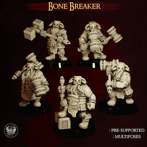 Bone Breaker - Dwarf Army 3D print model