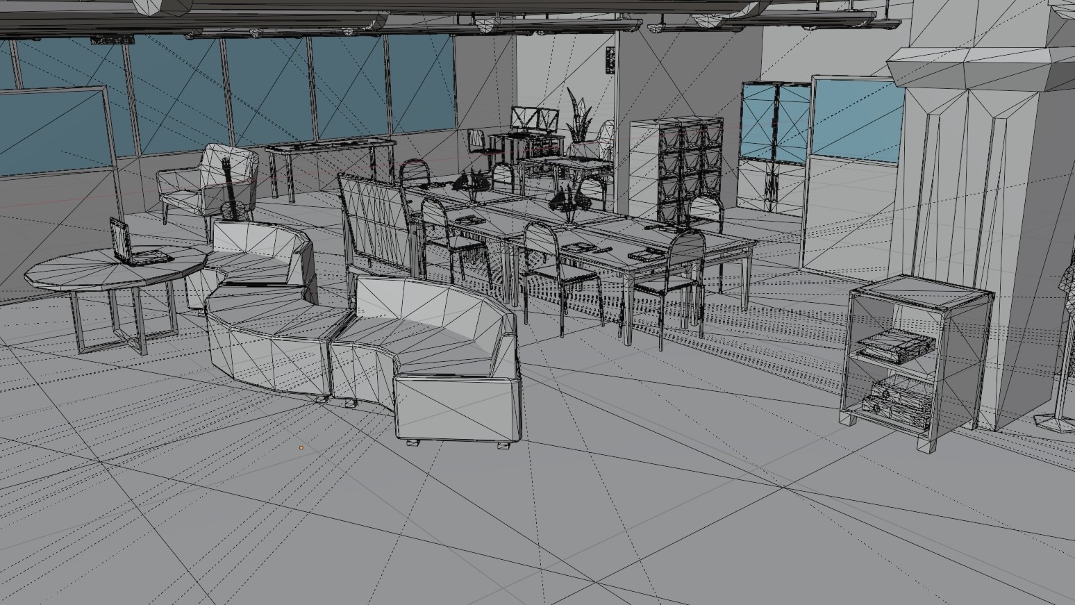 School Classroom - 7 interiors pack Low-poly 3D model_12