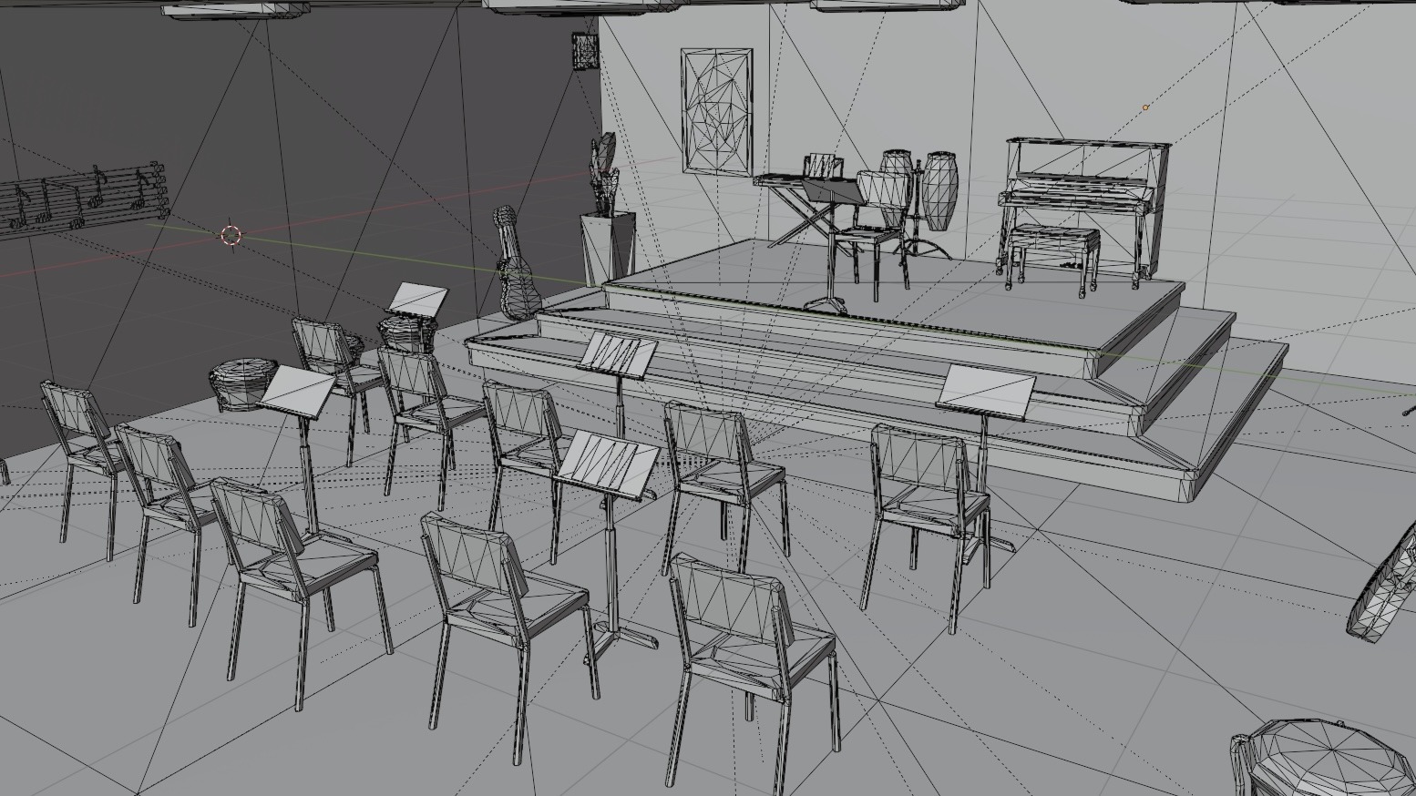 School Classroom - 7 interiors pack Low-poly 3D model_11