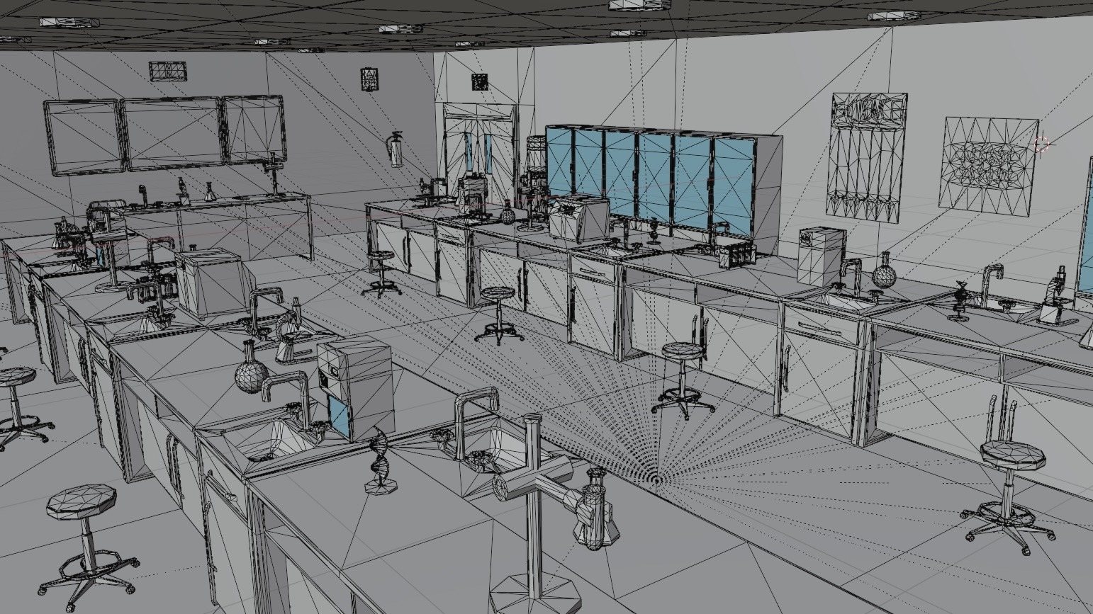 School Classroom - 7 interiors pack Low-poly 3D model_13