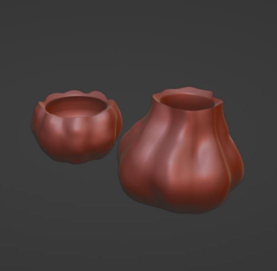 Ready stl file for a pumpkin jar 3D print model_2