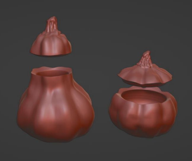 Ready stl file for a pumpkin jar 3D print model_4