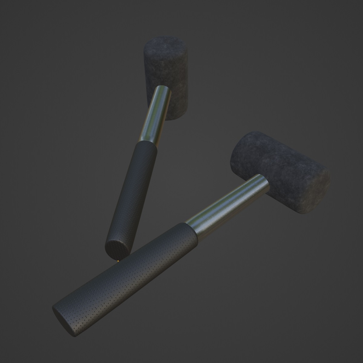Rubber Mallet B 01 3D model_6