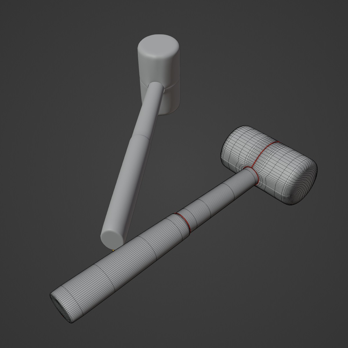 Rubber Mallet B 01 3D model_9