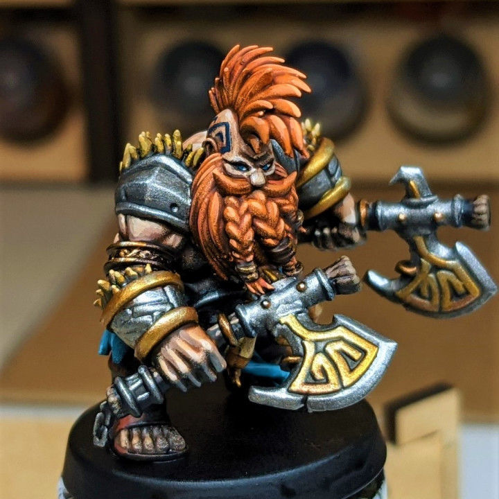 Berserker Dwarves - Set of 5 3D print model_4