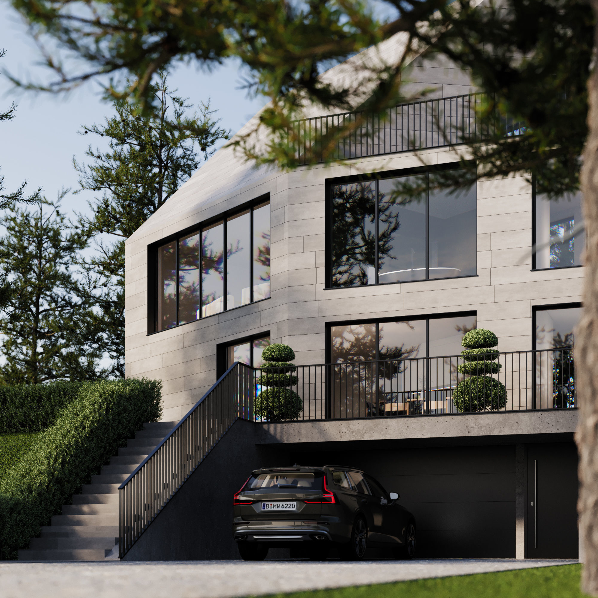 Modern villa - DAY VIEW 3D model_3