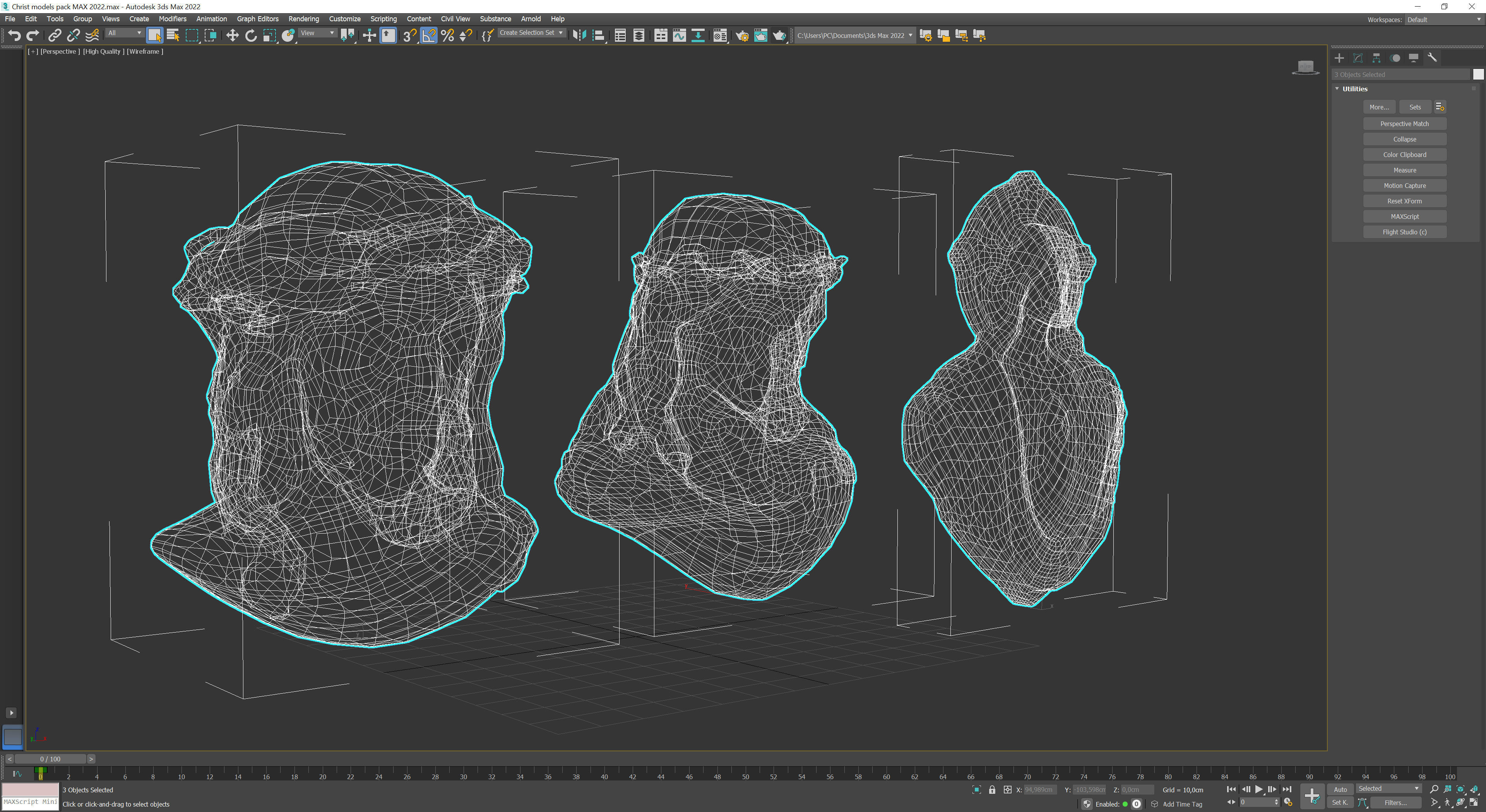 Christ models pack Low-poly 3D model_10