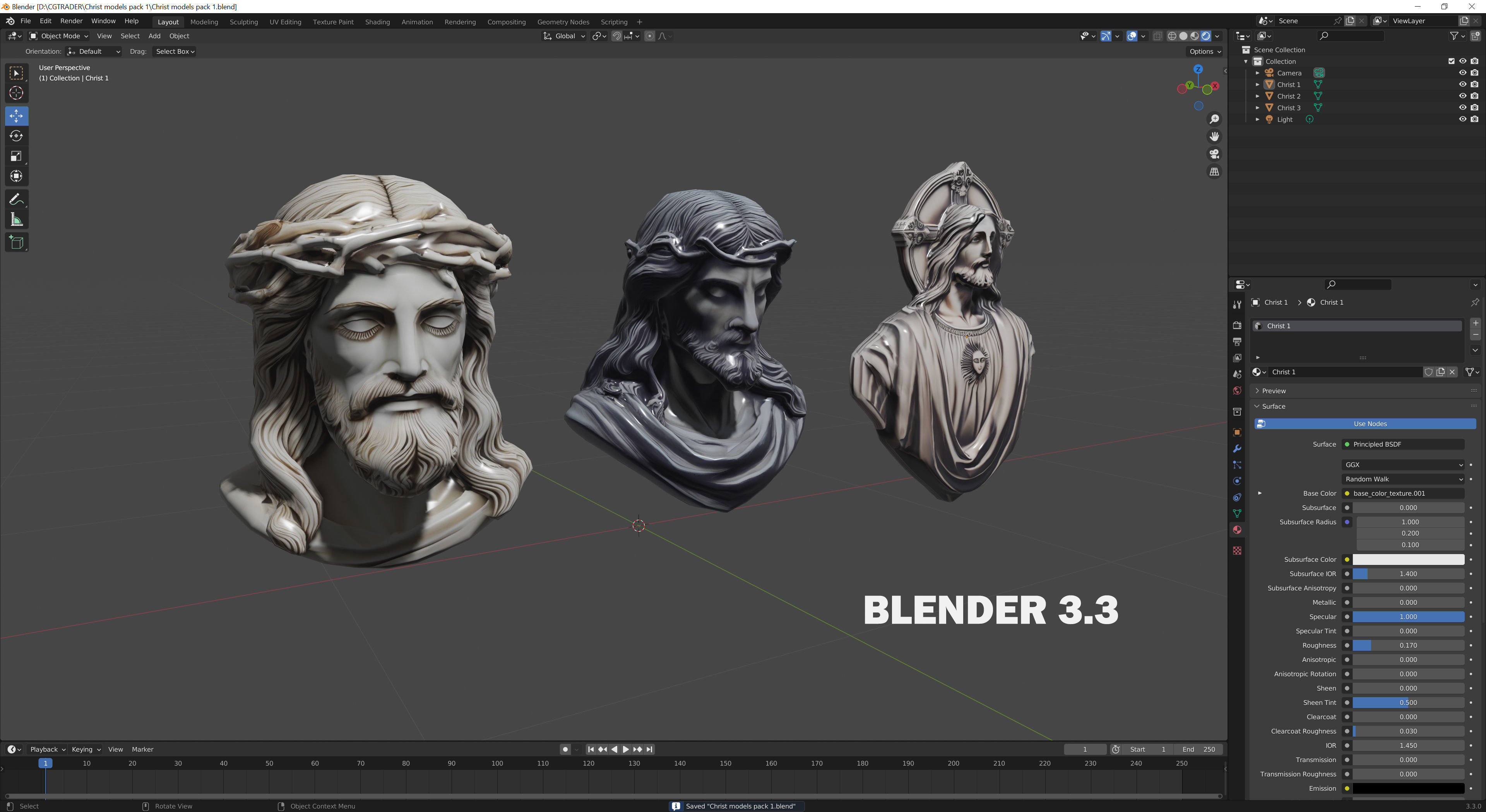 Christ models pack Low-poly 3D model_11