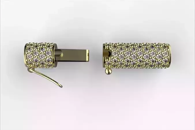 ROUND LOCK BOX CLASP FOR NECKLACE CHAIN