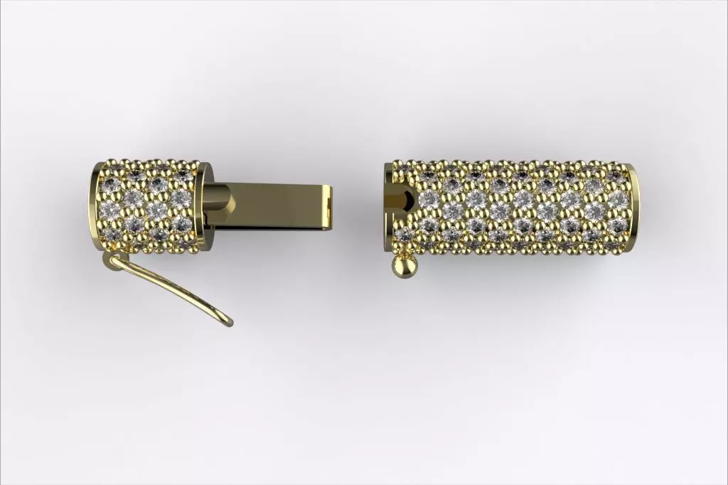 ROUND LOCK BOX CLASP FOR NECKLACE CHAIN 3D print model