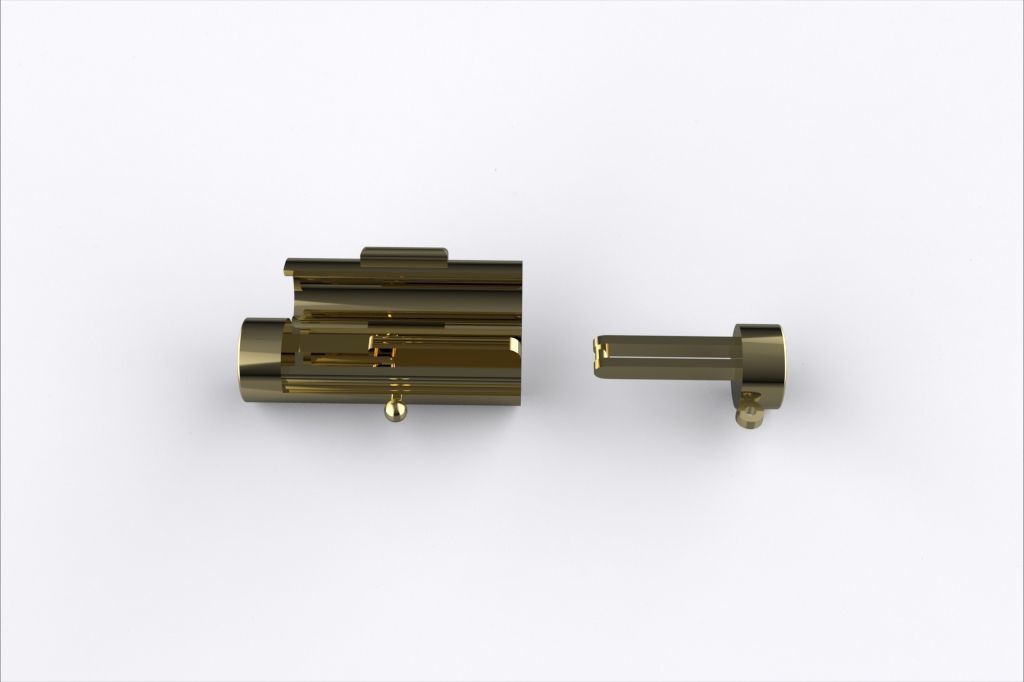 ROUND LOCK BOX CLASP 6MM FOR NECKLACE CHAIN  3D print model_3