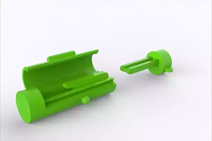 ROUND LOCK BOX CLASP 6MM FOR NECKLACE CHAIN 