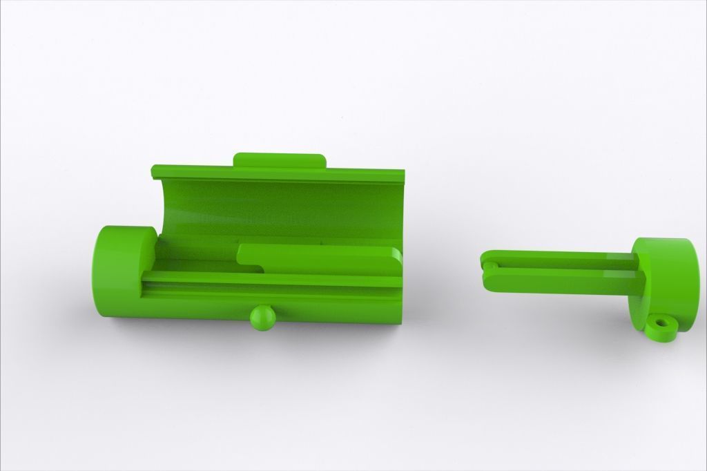 ROUND LOCK BOX CLASP 6MM FOR NECKLACE CHAIN  3D print model_4