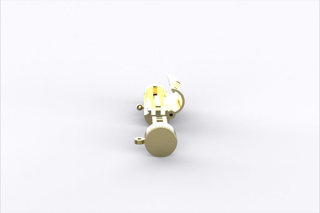 ROUND LOCK BOX CLASP 6MM FOR NECKLACE CHAIN  3D print model_2