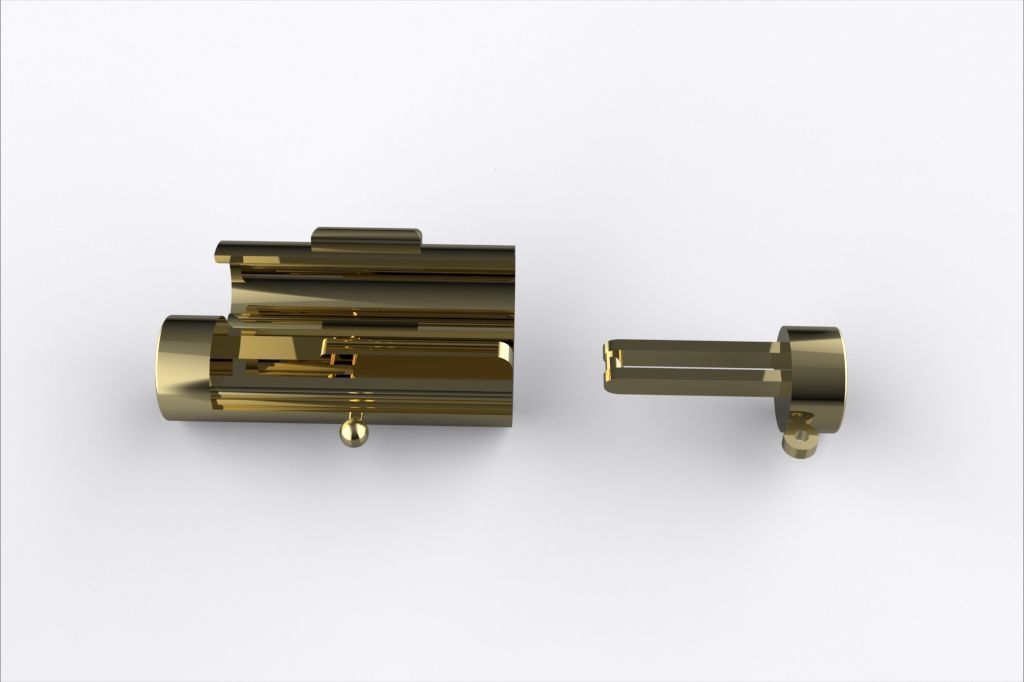 ROUND LOCK BOX CLASP 6MM FOR NECKLACE CHAIN  3D print model_6