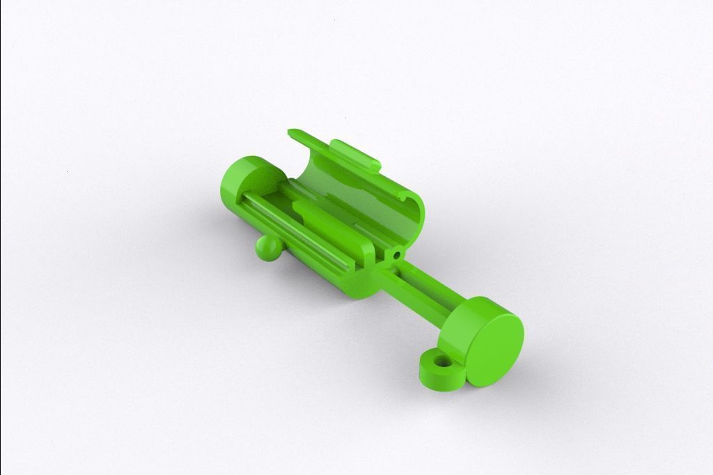 ROUND LOCK BOX  CLASP 5 MM FOR NECKLACE CHAIN  3D print model_5