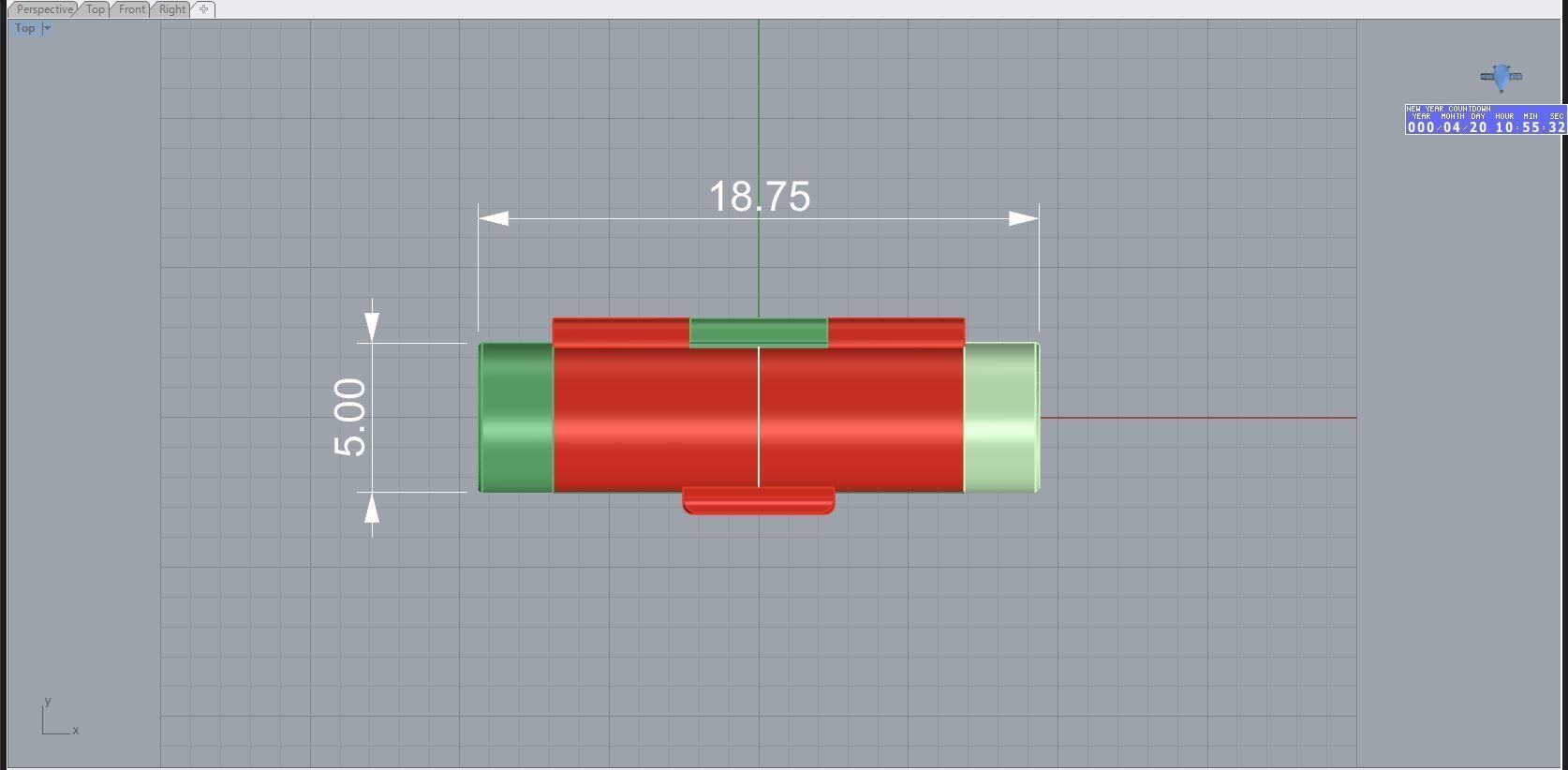 ROUND LOCK BOX  CLASP 5 MM FOR NECKLACE CHAIN  3D print model_1