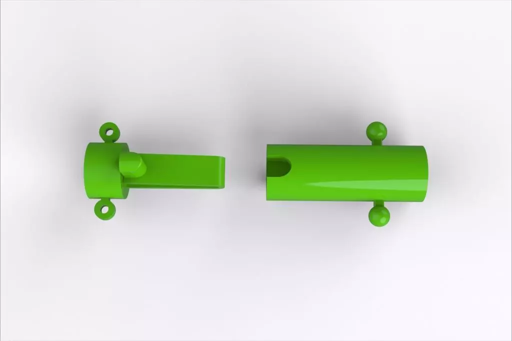 ROUND LOCK BOX CLASP 4MM FOR NECKLACE CHAIN  3D print model_0