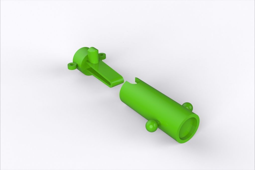 ROUND LOCK BOX CLASP 4MM FOR NECKLACE CHAIN  3D print model_8