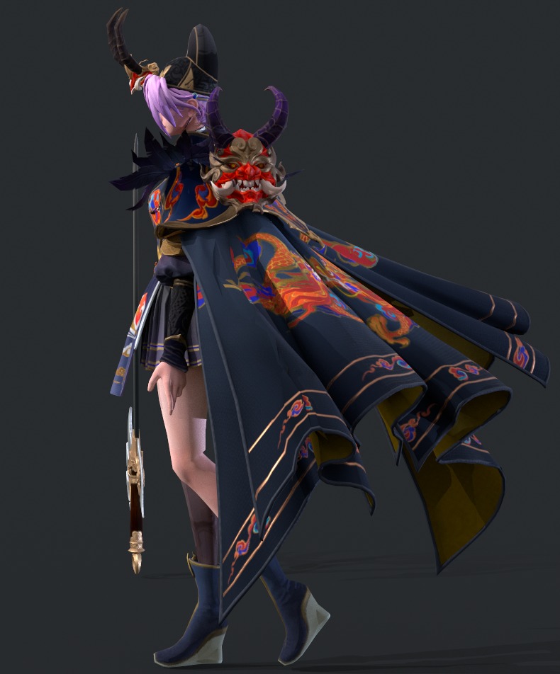 female assassin 3D model_2