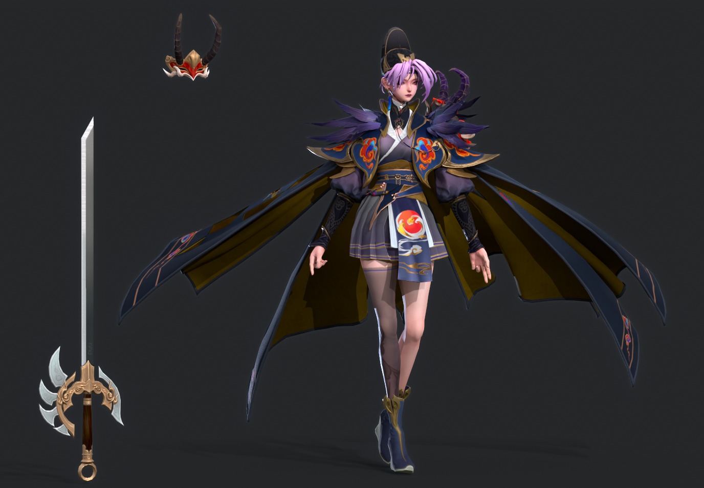 female assassin 3D model_4