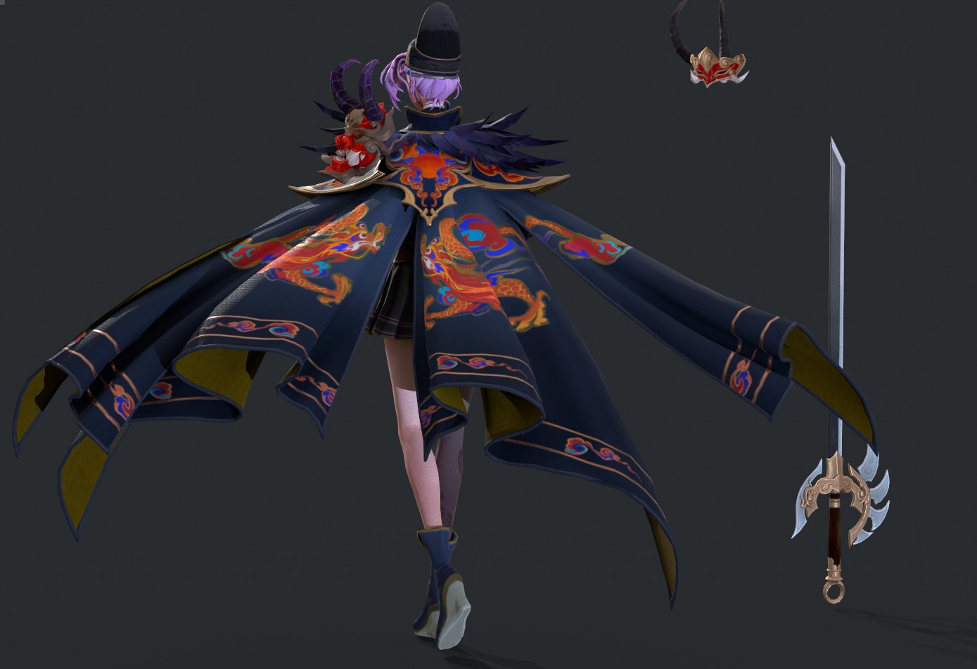 female assassin 3D model_6