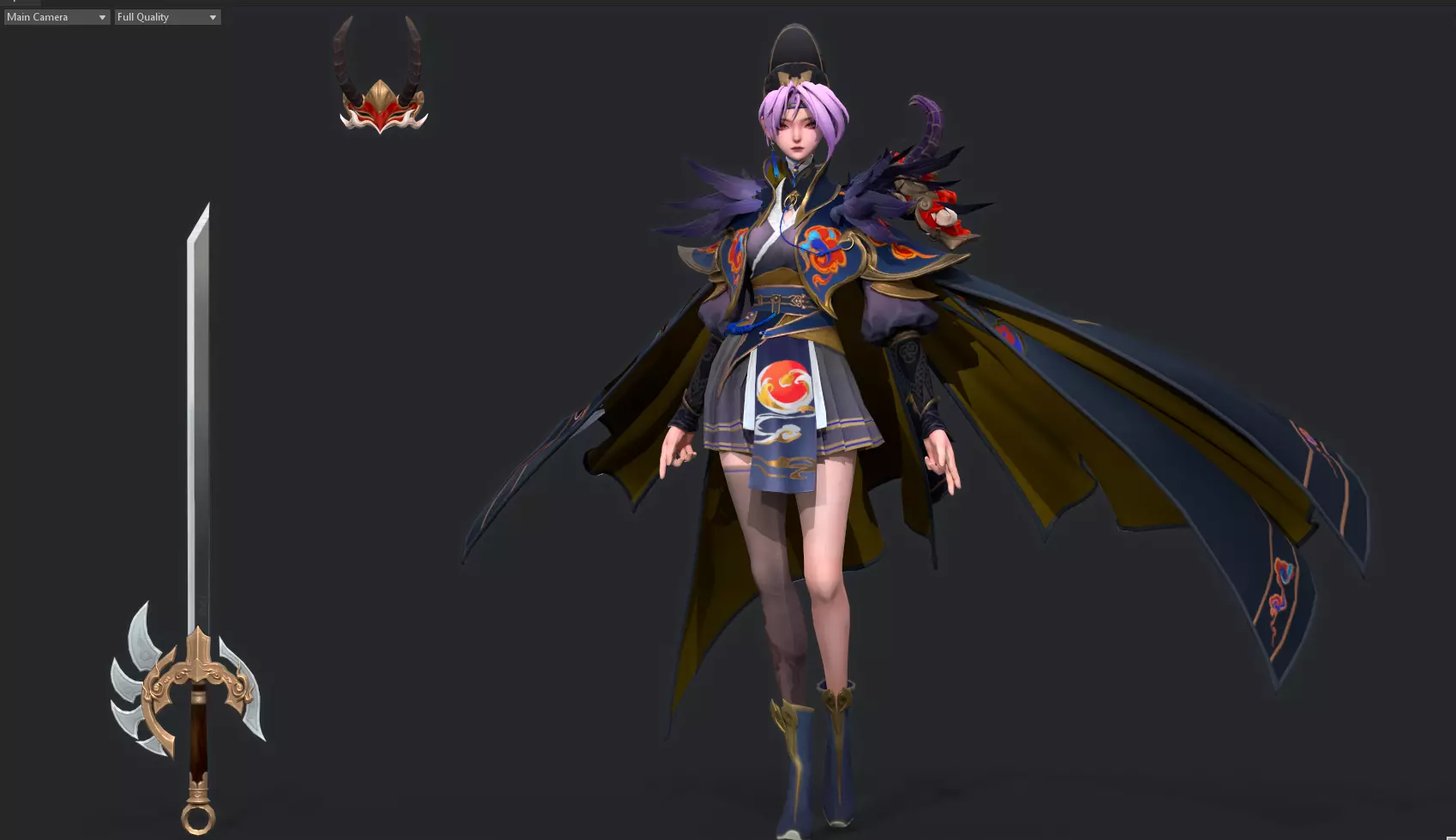 female assassin 3D model_0