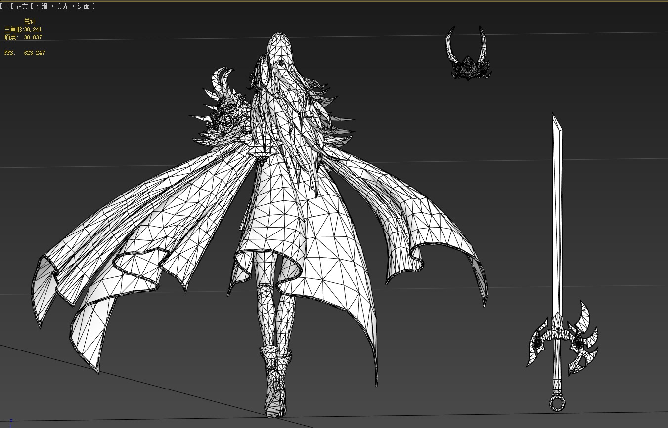 female assassin 3D model_8