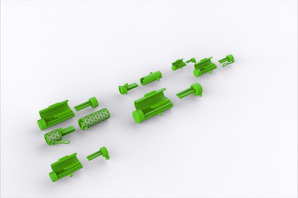 MULTI SIZE ROUND  LOCK BOX  CLASP COLLECTION 3D print model_6