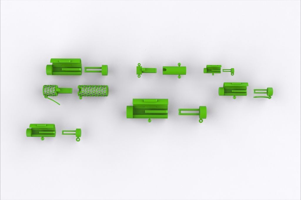 MULTI SIZE ROUND  LOCK BOX  CLASP COLLECTION 3D print model_4