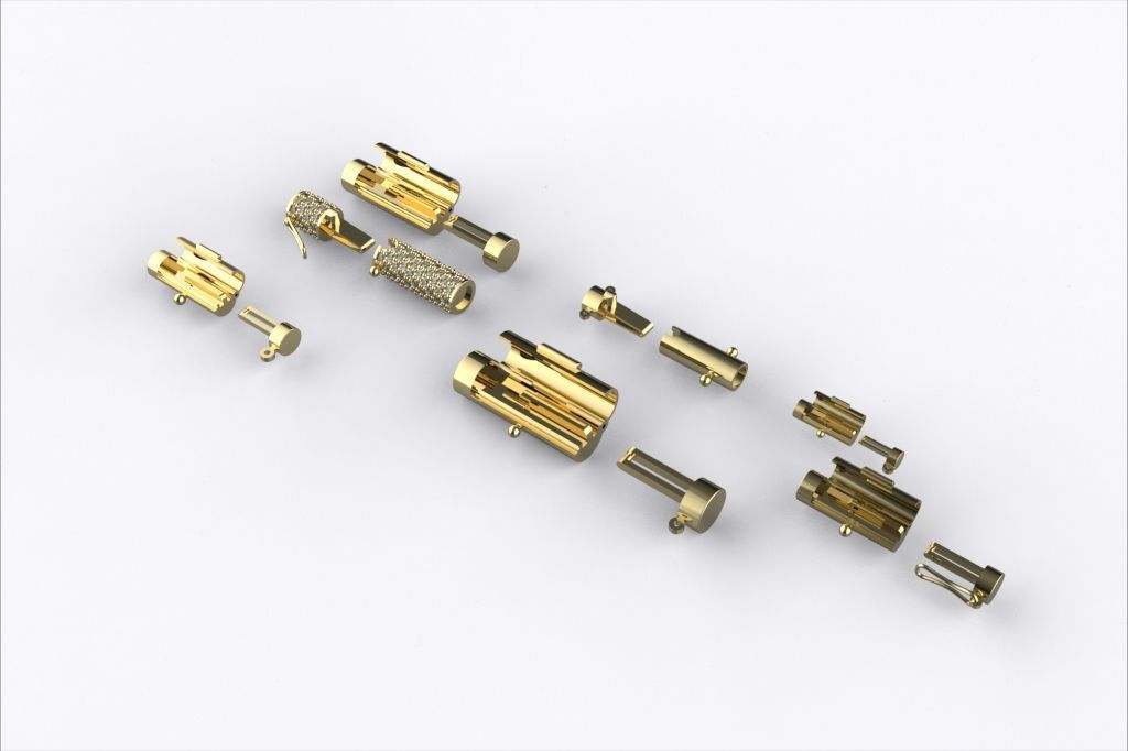 MULTI SIZE ROUND  LOCK BOX  CLASP COLLECTION 3D print model_1