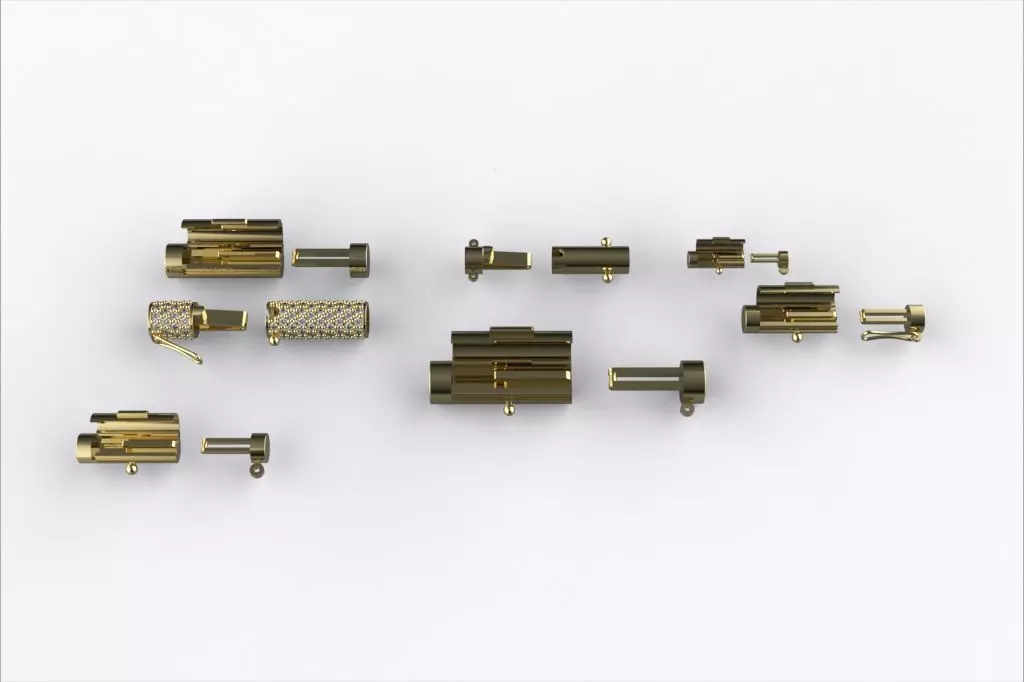 MULTI SIZE ROUND  LOCK BOX  CLASP COLLECTION 3D print model_0