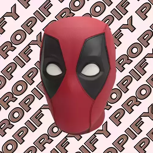 Deadpool Helmet Replica with Eyes 3D Model STL