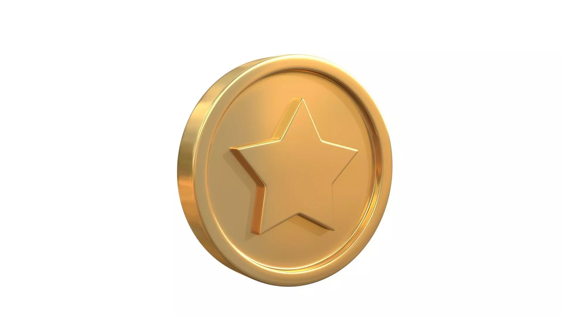 Star coin 3D model_0