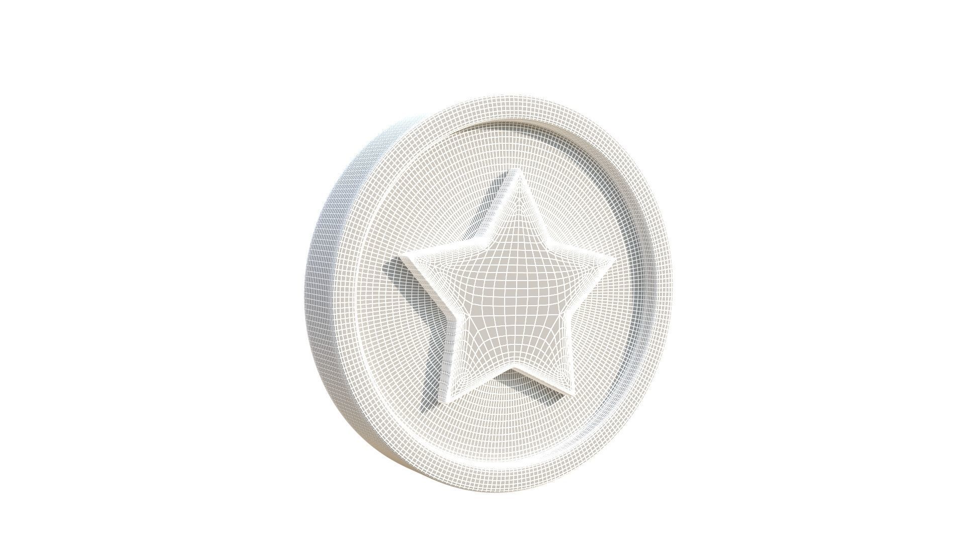 Star coin 3D model_10