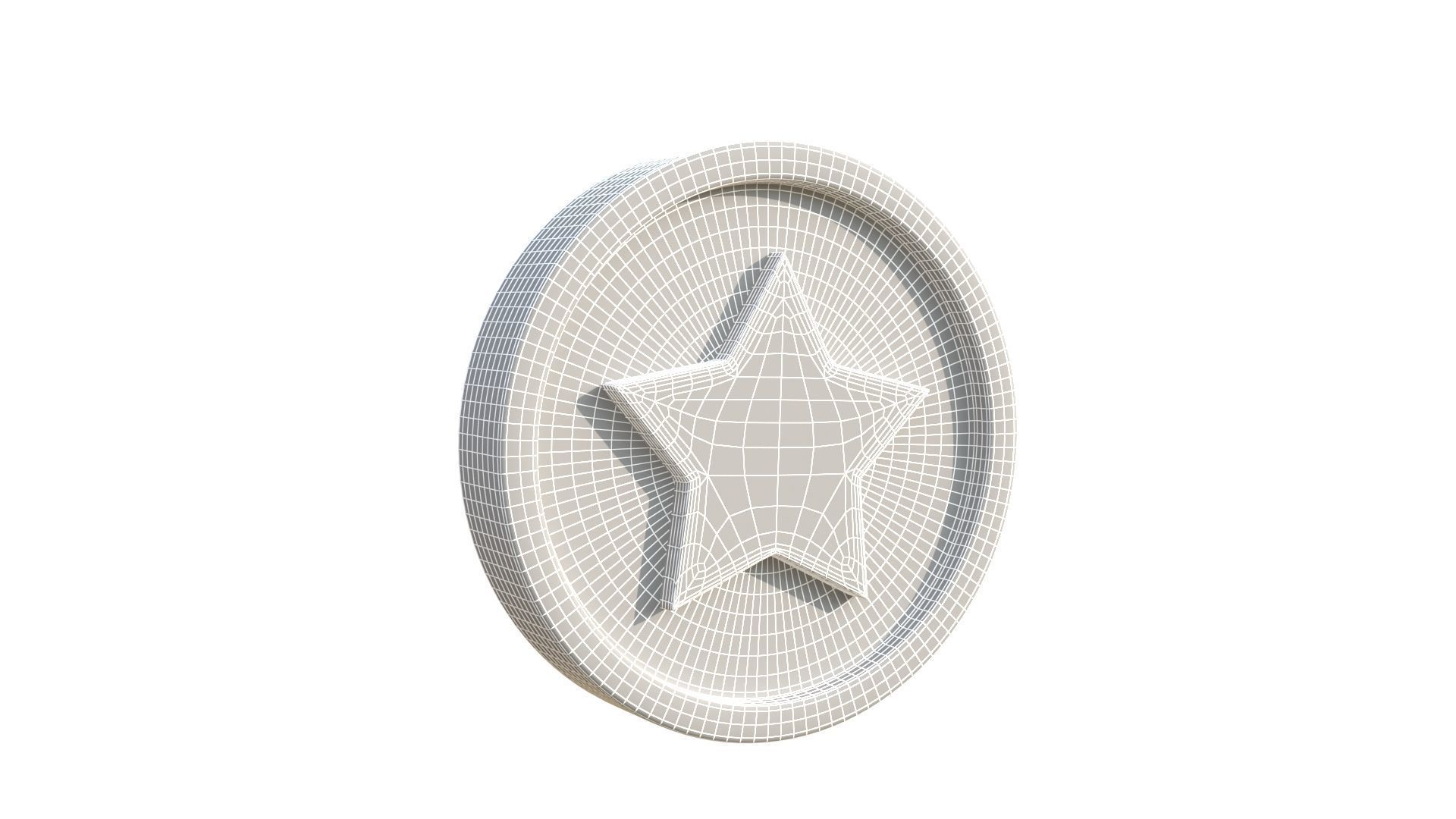 Star coin 3D model_9