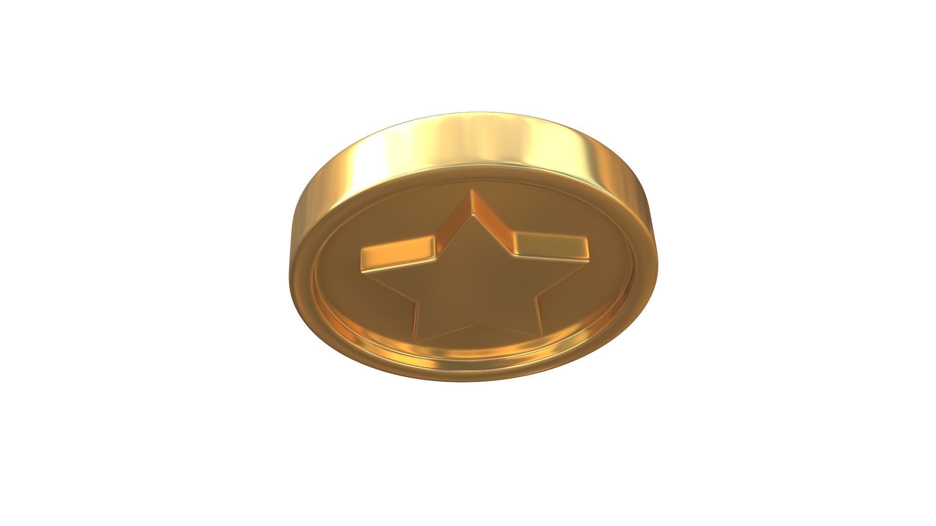 Star coin 3D model_7