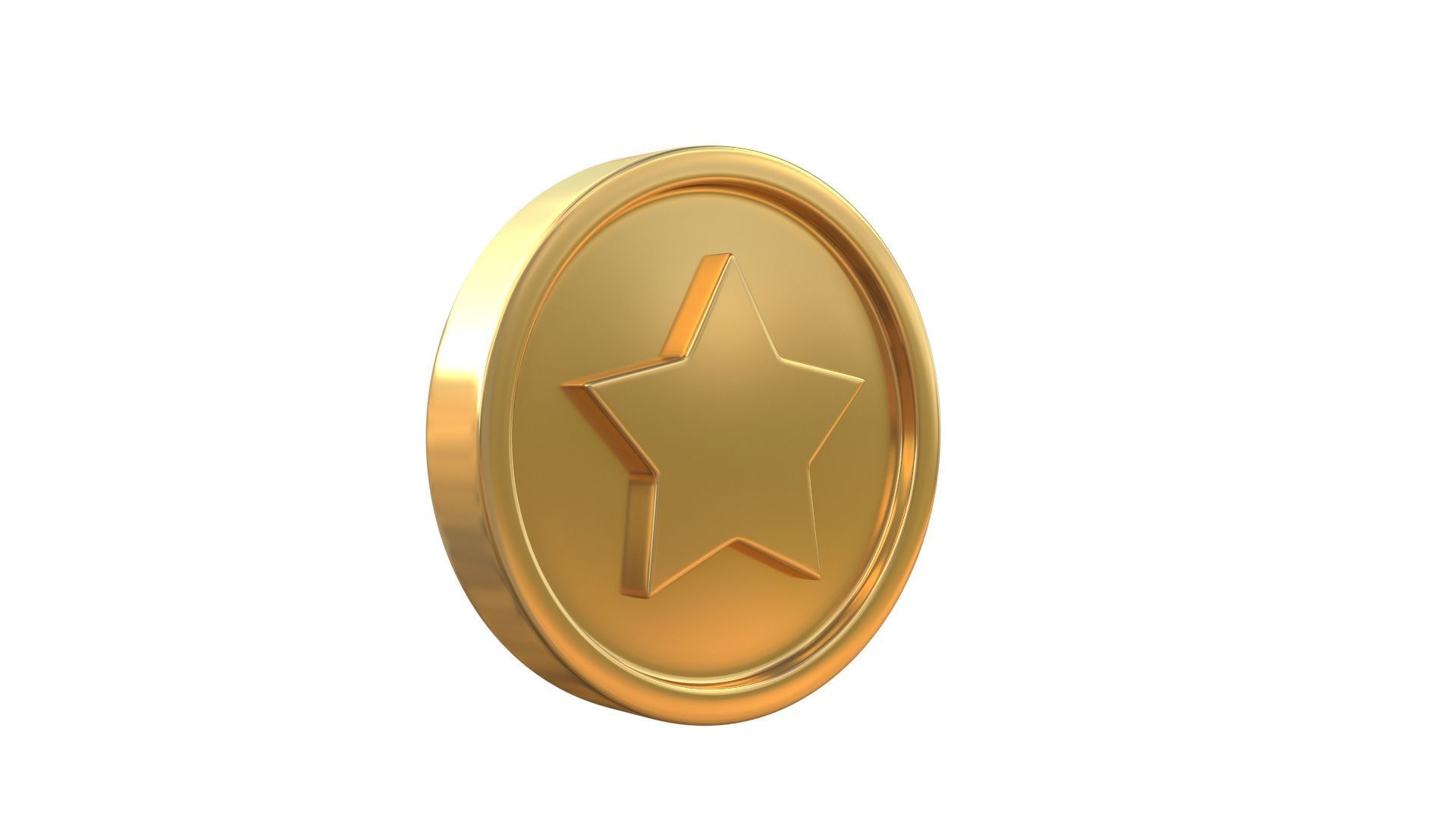 Star coin 3D model_3
