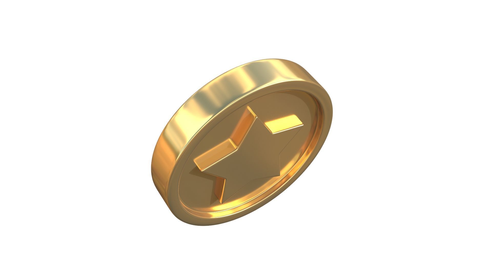 Star coin 3D model_6