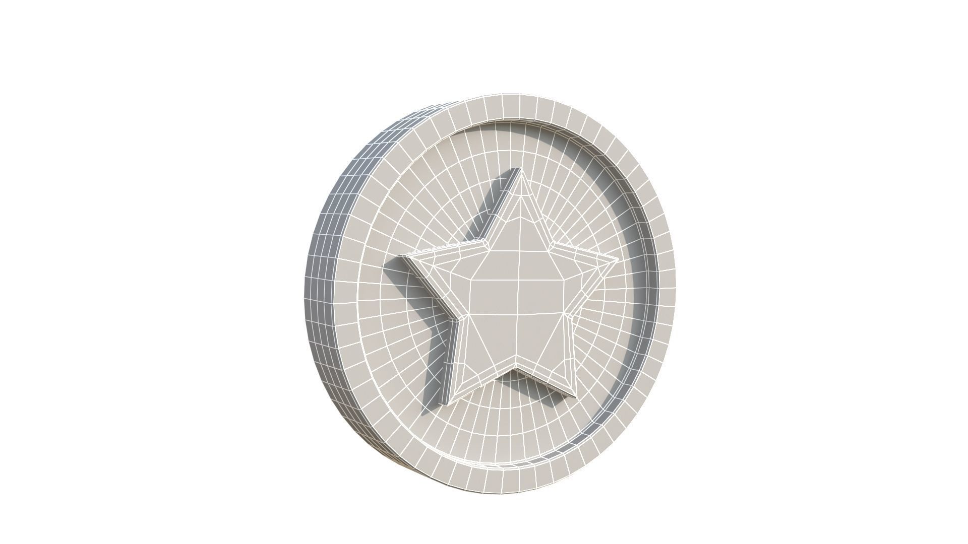 Star coin 3D model_8