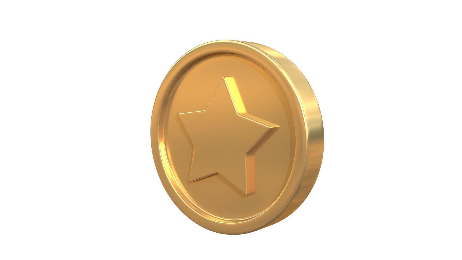 Star coin 3D model_1